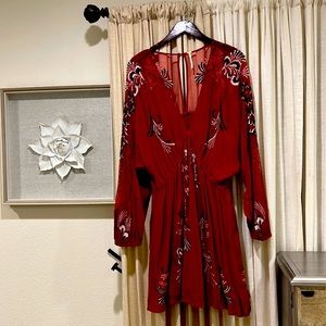 Pretty red holiday dress. Free People !